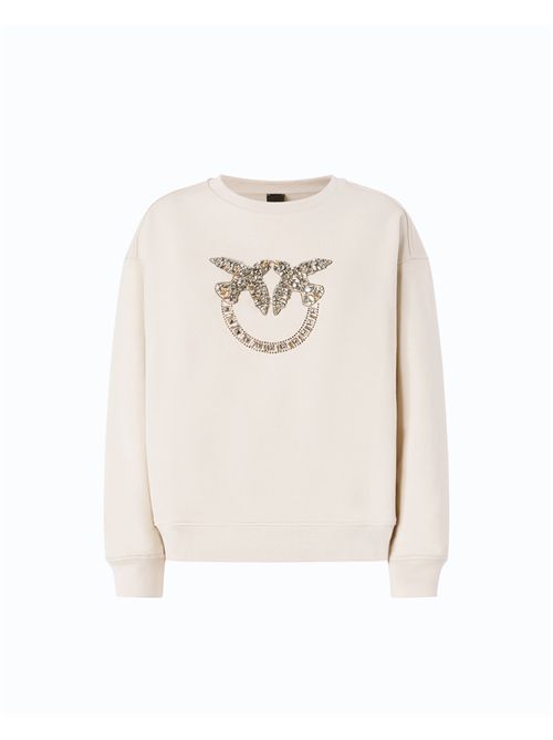 Felpa con logo Love Birds gioiello PINKO | 100534A3JQ/C21